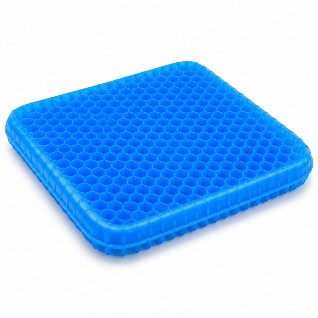 Coussin d'assise ergonomique en gel alvéolé