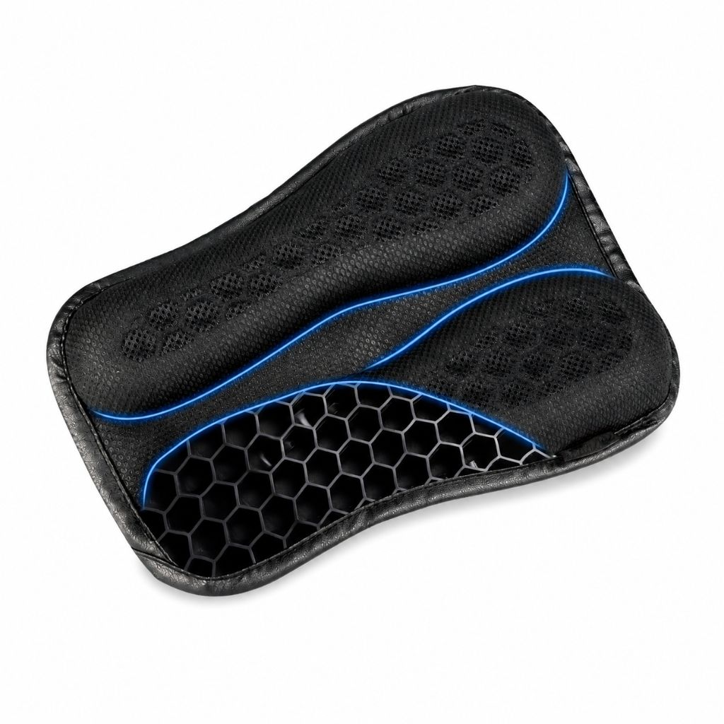 Coussin de Selle Moto en Gel Alvéolé – Pilote et/ou Passager